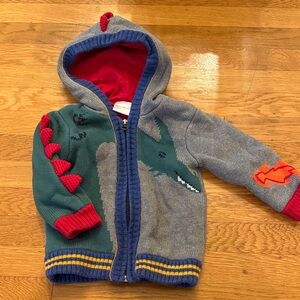 Hanna Andersson Dinosaur Knit Hoodie